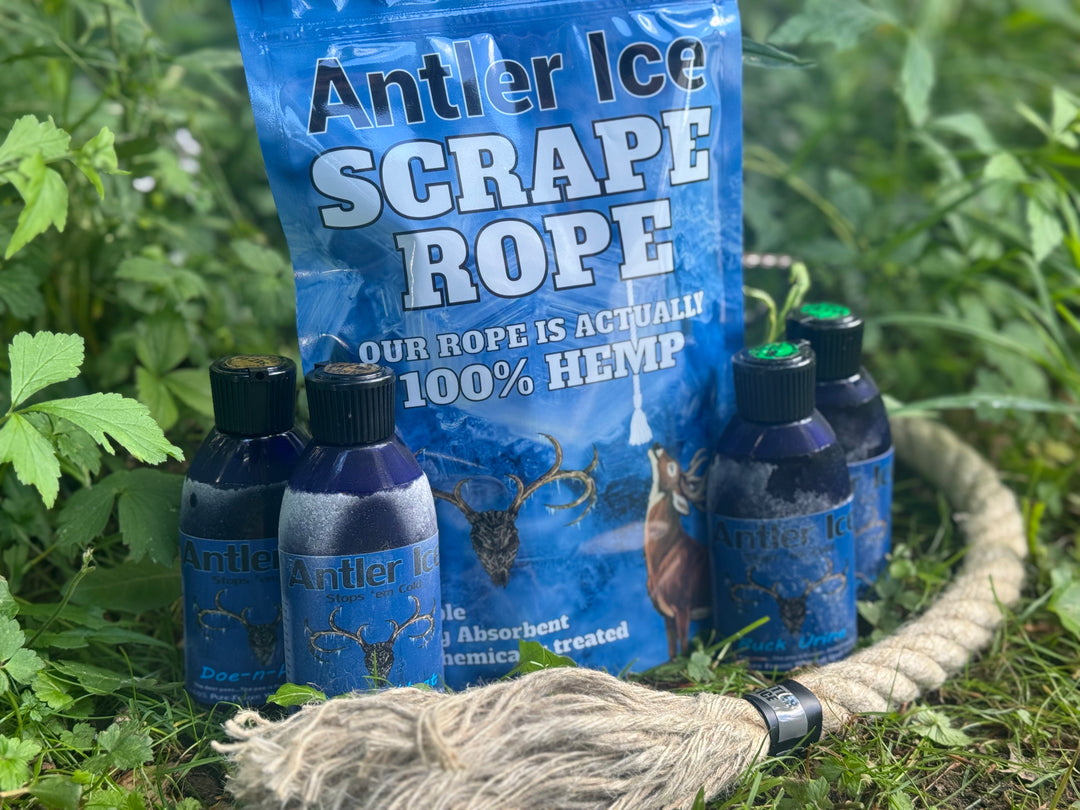 Hemp Rope - Scrape Rope, 2 Buck Urine AND 2 Doe-n-Heat