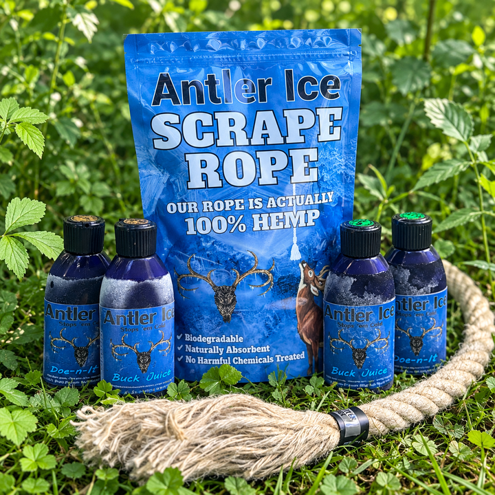 Hemp Rope - Scrape Rope, 2 Buck Urine AND 2 Doe-n-Heat